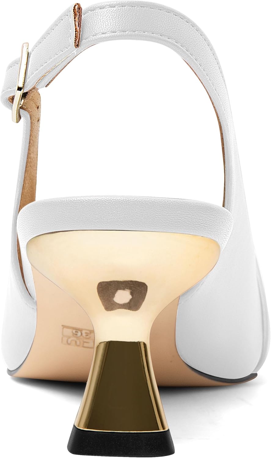 Women's Kitten Heels Slingback Square Toe Low Heel Pumps Closed Toe Matte Slip On high Heels Womens Work Dress Office Wedding Party Shoes 2 Inch - Image 5