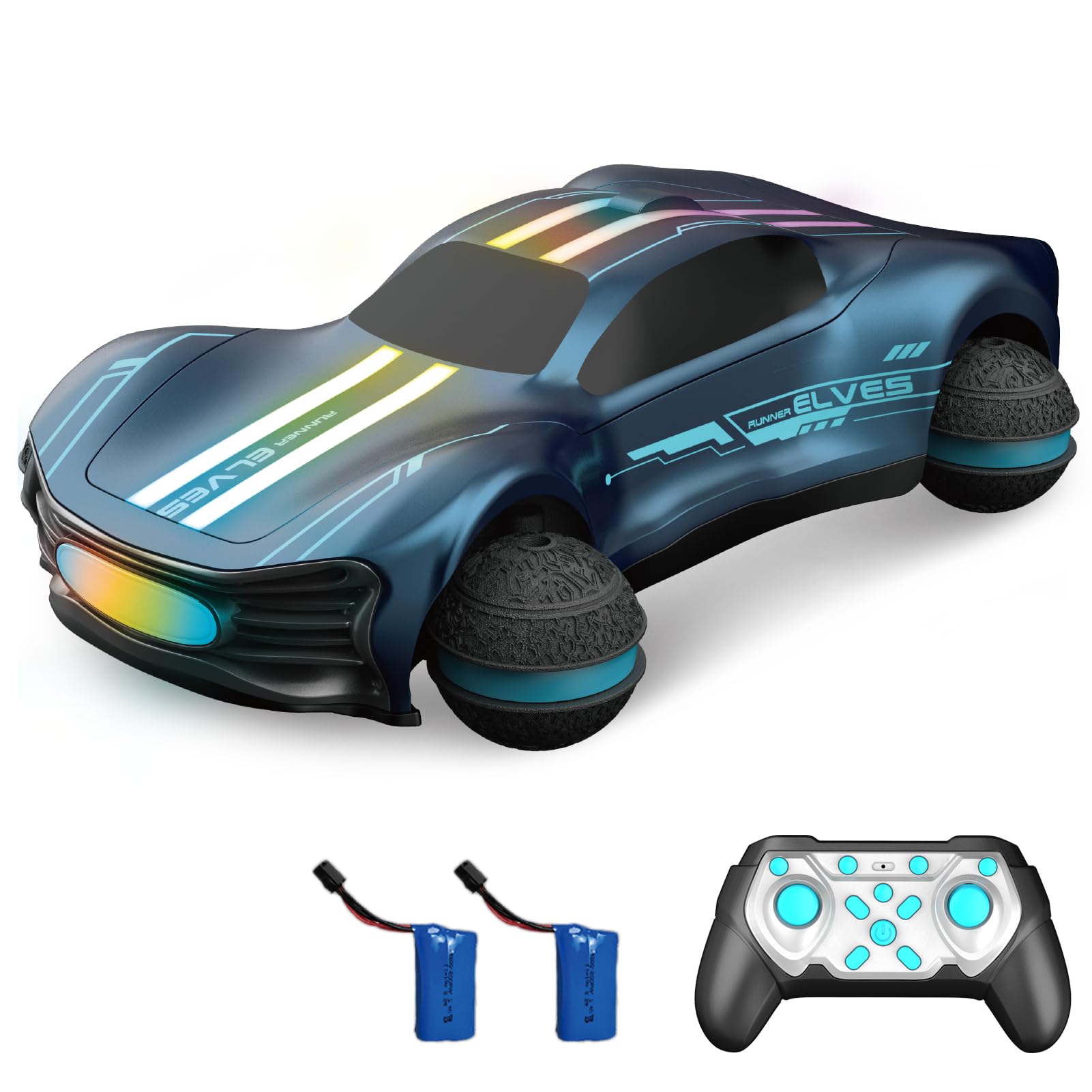 Cadeaux d'anniversaire de Noël voiture télécommandée HUIOP tout-terrain à effet LED