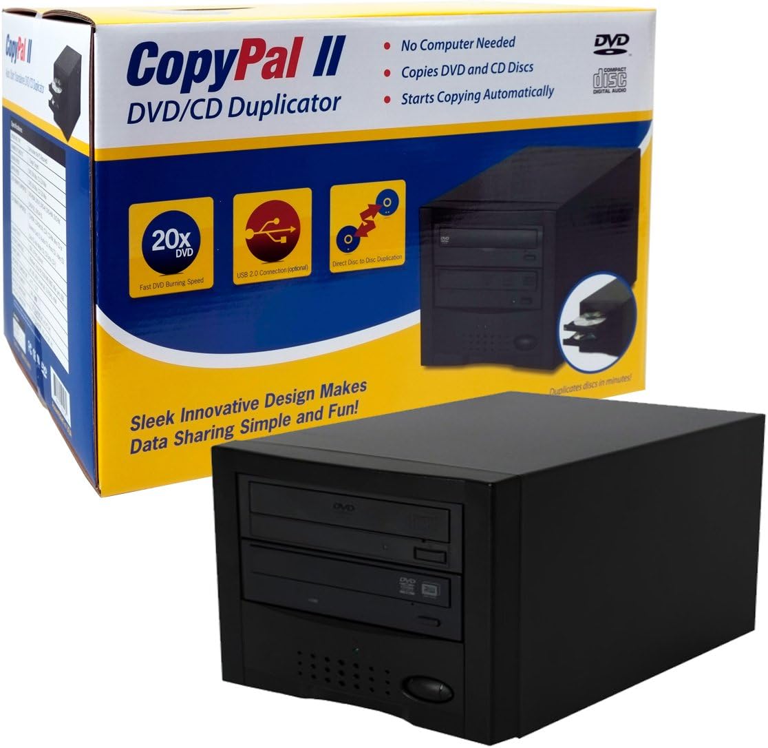 Exclusive Discount 🔥 CopyPal Single Target Auto Starter DVD Disc Duplicator D01COPYPALI (Silver/Black)