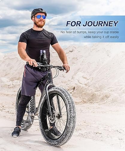 Miniatura 2 de FODSPORTS Portavasos para motocicleta, ATV, soporte mejorado para bebidas de motocicleta con abrazadera de metal de 0.5 a 1.57 pulgadas, soporte