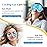 NEWGO Cooling Eye Mask for Puffy Eyes, Cold Eye Mask Eye Ice Pack for After Eyes Surgery, Tension Stress Relief, Itchy Eyes, Headaches, Dark Circles - Blue (1 Set Eye Pad and Eye Mask)