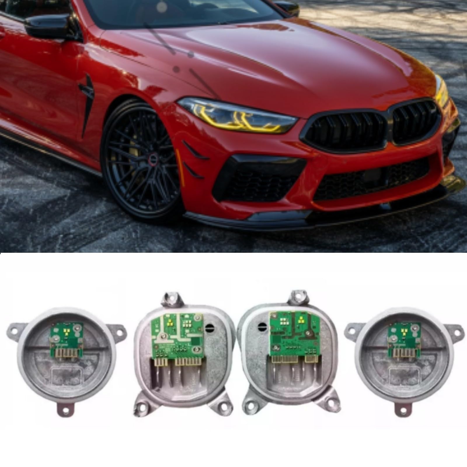 Amazon.com: 4Pcs Yellow DRL Angel Eyes LED Modules Set Fit For 8