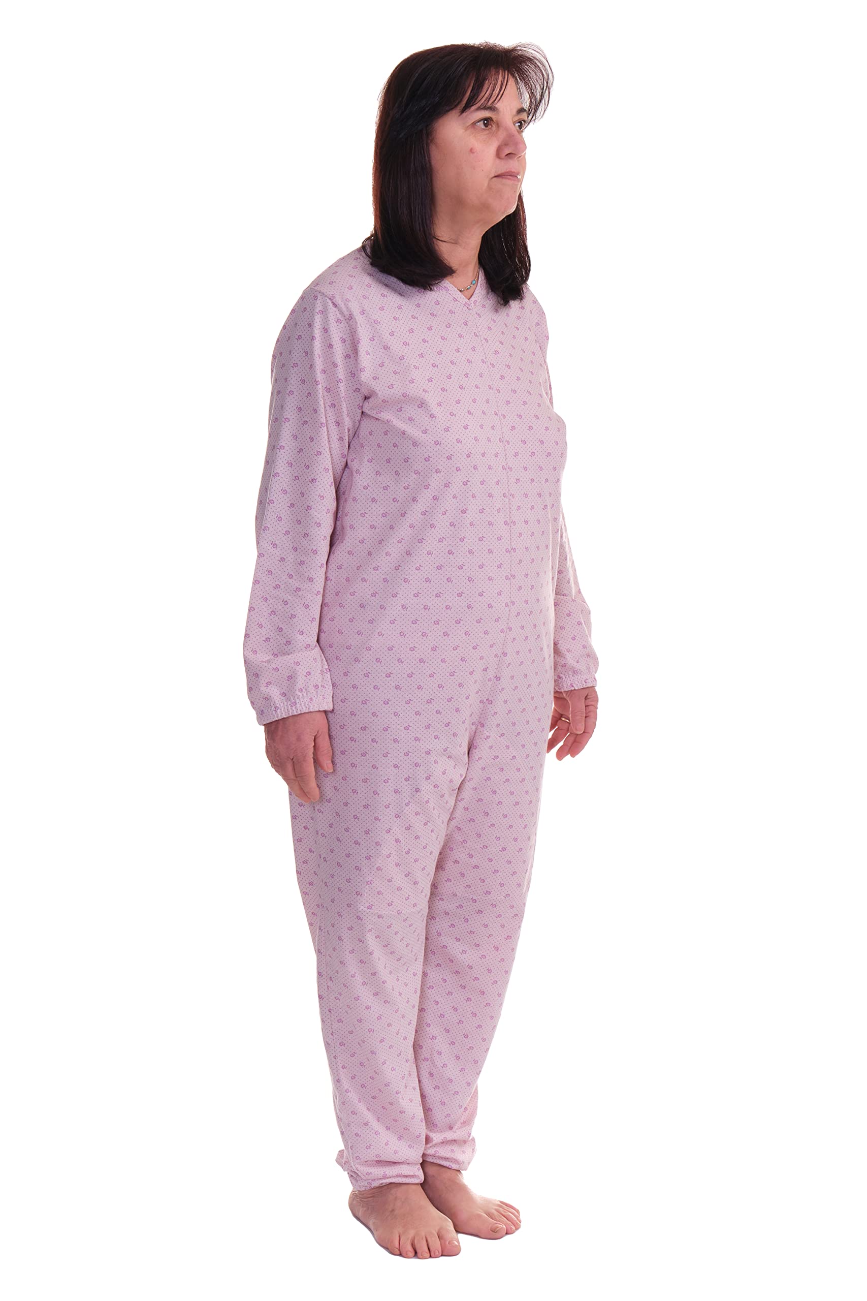 FERRUCCI COMFORT Pigiama Tutone Sanitario serenità Manica Lunga 1 Cerniera/Zip Dietro Schiena Estivo