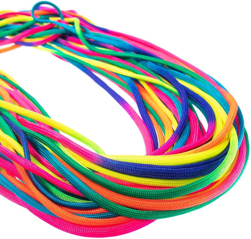 West Coast Paracord Nylon Rainbow Parachute Cord – 7 Strand Core – Rainbow Paracord – Camping, Hiking, Fishing Rope