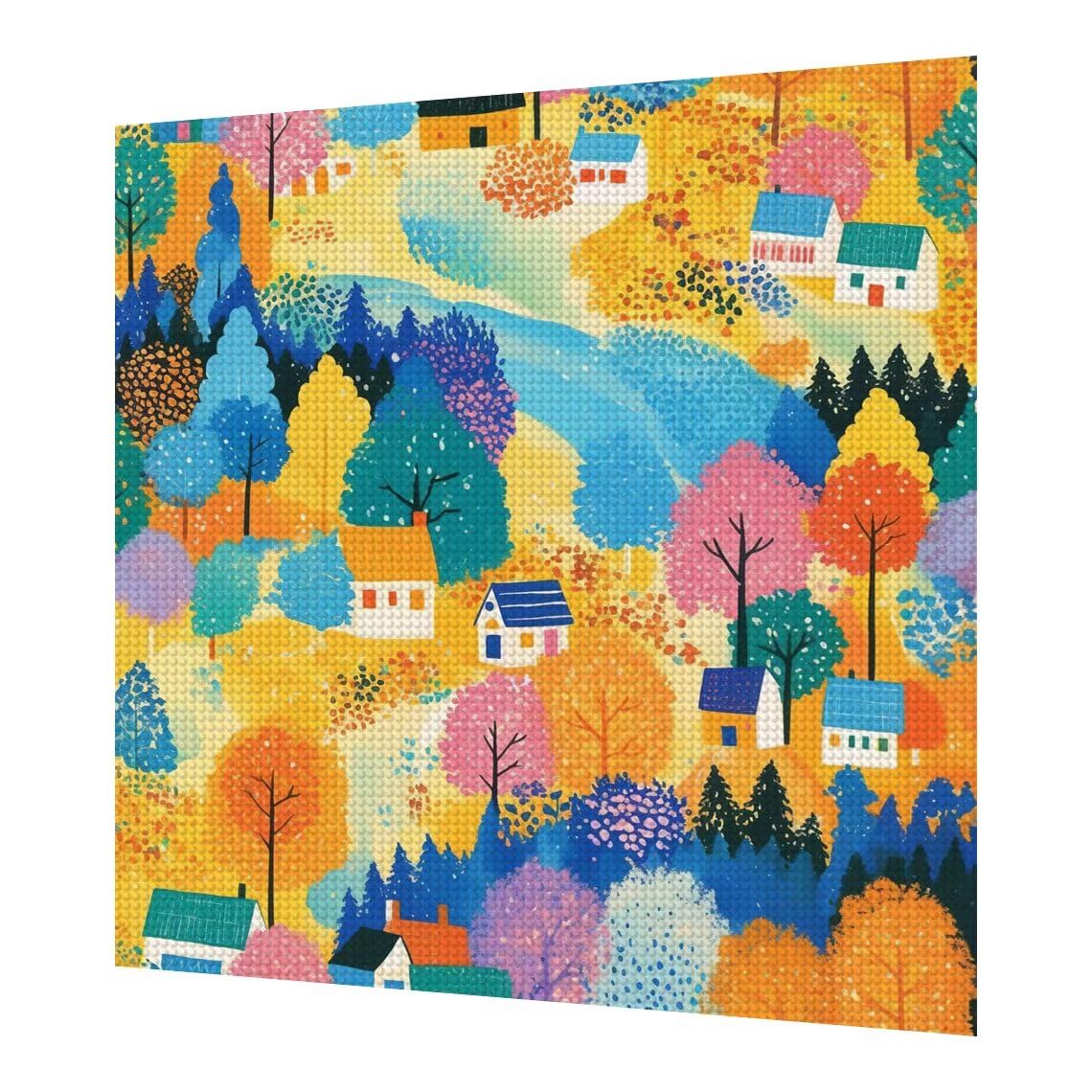 Wiejskie zestawy artystyczne z diamentami dla dorosłych, 61 x 81 cm, małe malarstwo diamentowe, proste płótno, kryształ, sztuka i rękodzieło, zestawy hobbystyczne, 5D, obrazy do dekoracji ścian domu