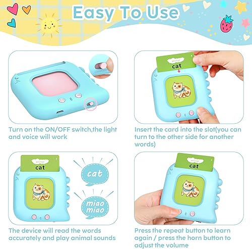 Miniatura 3 de Tarjetas flash parlantes para niños pequeños con 510 palabras visuales, juguetes Montessori, terapia del habla, juguetes sensoriales para autismo,