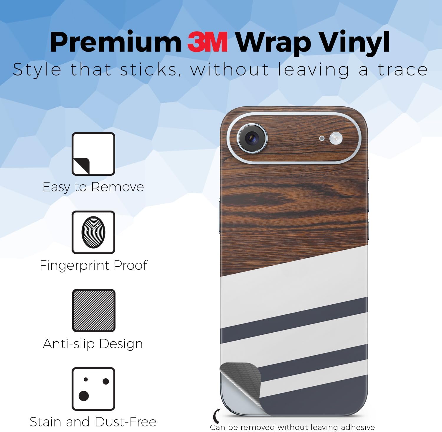 2 Pack of Phone Skins for Apple iPhone Air - Wood Formal| Protective Vinyl Covers | Textured Carbon Fiber Finish | Made in The USA by MightySkins