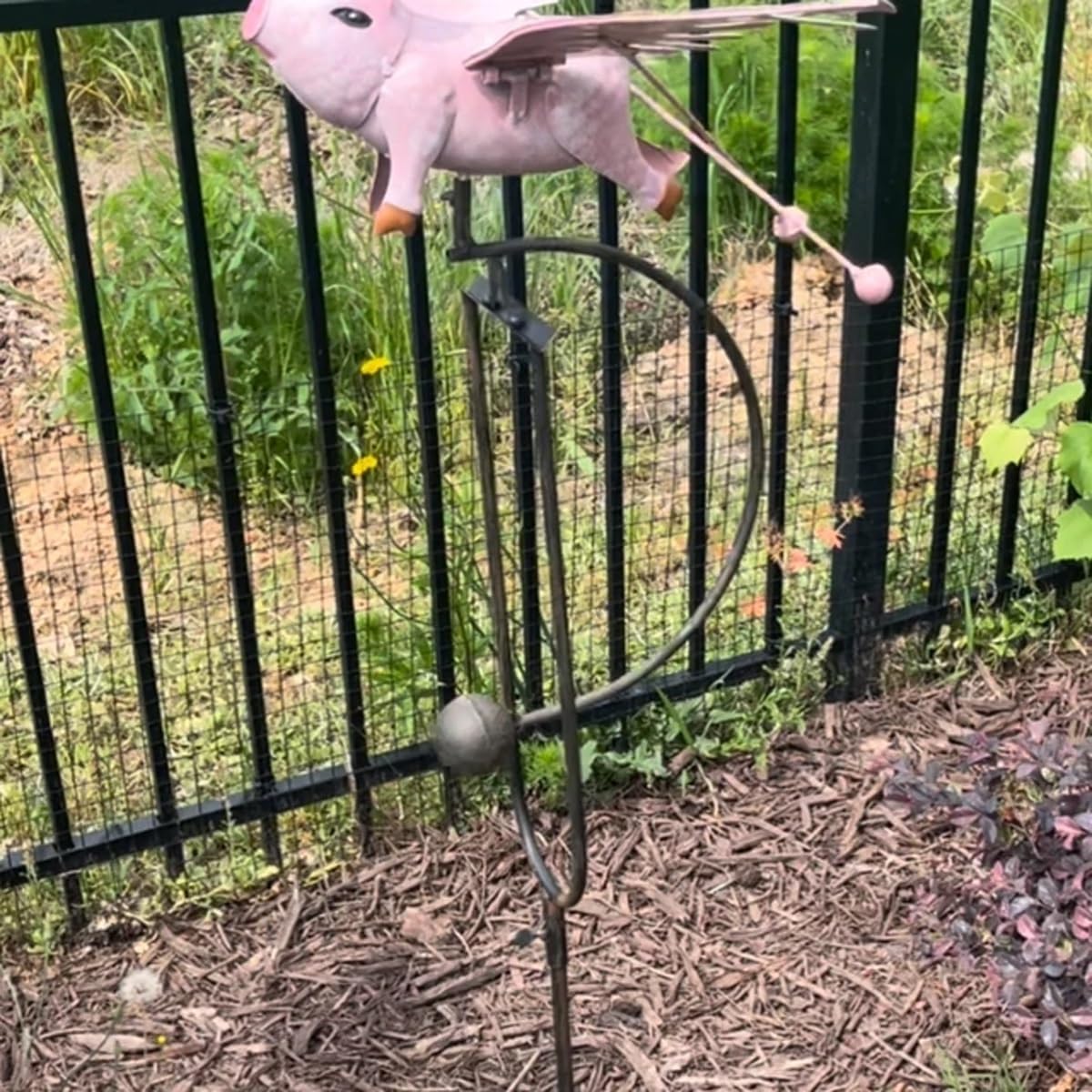 Fliegenschweine-Windspiel – 91 Cm Lang, Mit 4 Röhren & 7 Schweinen, Für Garten, Balkon & Deko