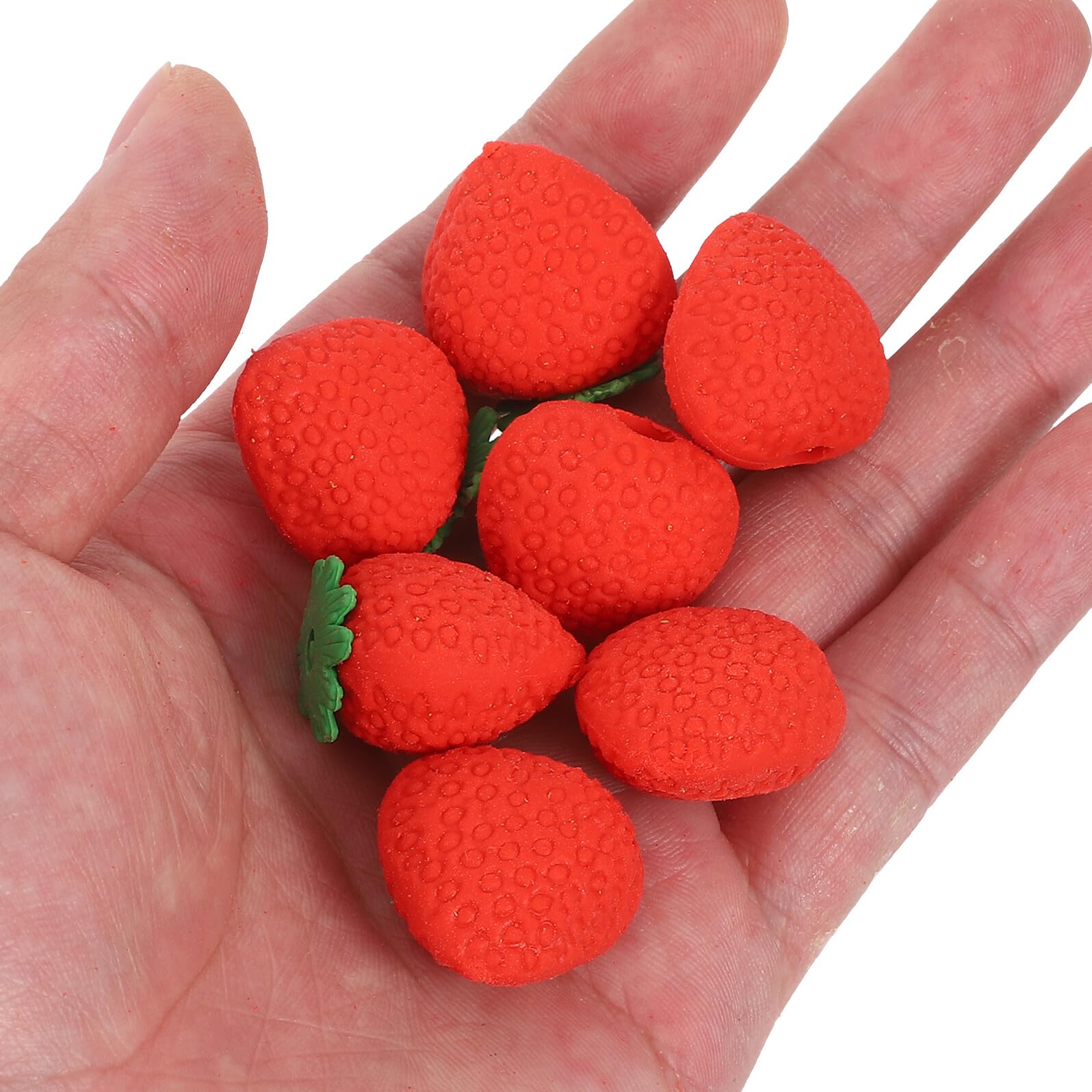 100 Gomme da Cancellare a Forma di Fragola Rossa Kawaii Mini Gomme per Studenti e Uso Quotidiano Gomma Morbida senza Residui per Scuola e Casa Accessori Divertenti per