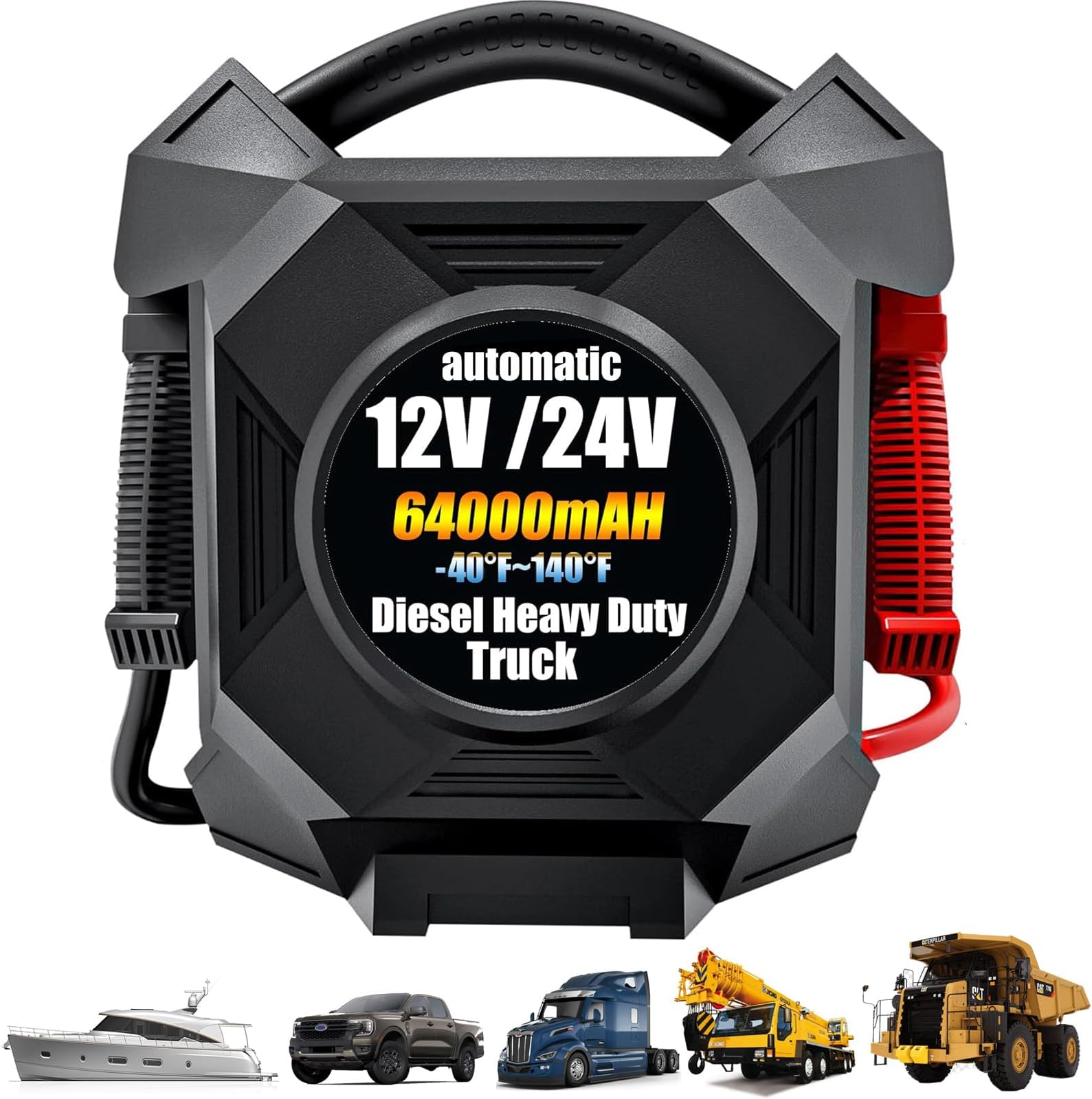 12V/24V CAT797 Diesel Heavy Duty Truck Jump Starter 30000Amp