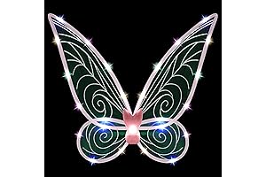 Girls Wings Light up Fairy Wings, Sparkling Sheer Wings for Women Adults...