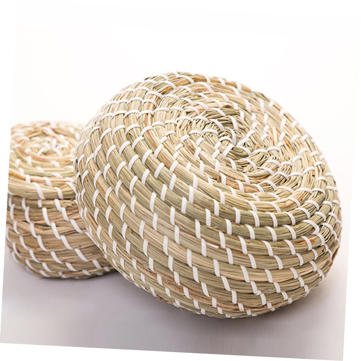 Garneck Laundry Basket Lid Wicker Storage Baskets Assorted Decorative Home Containers for Pantry Living Space