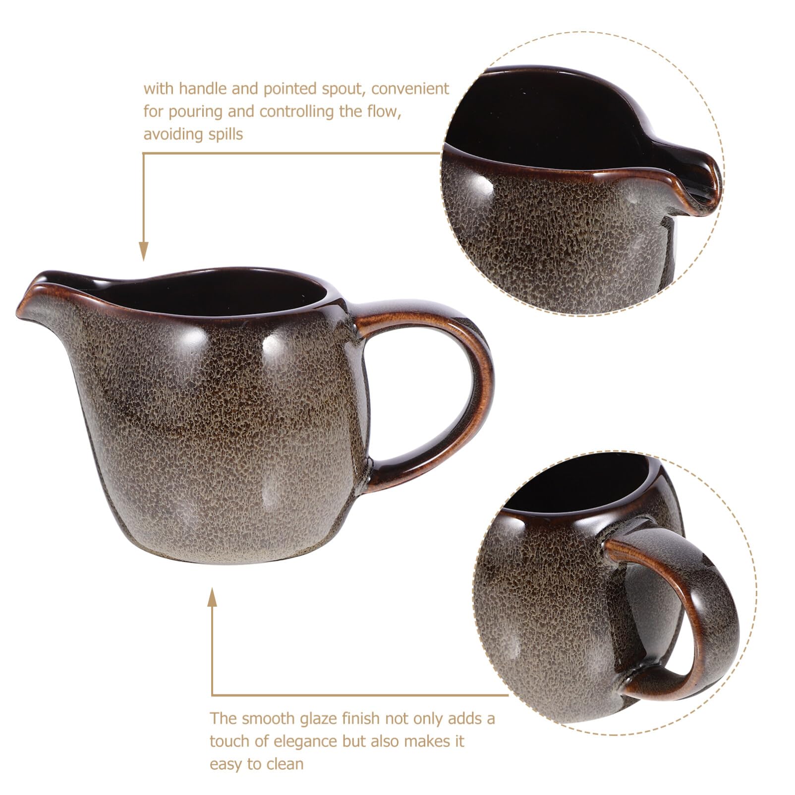 Pichet à Lait En Céramique Alipis 240ml - Verseur Élégant Pour Café, Sirop Et Sauces