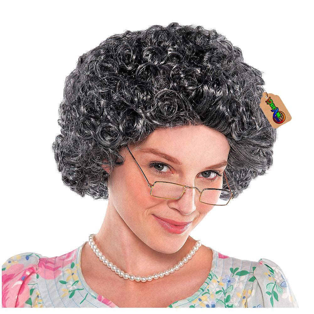 DreamAuro Kalam Style Hair wig with Black-Grey Hairs for Costume Party, Theme Party, Cosplay, Fancy Dress, Function