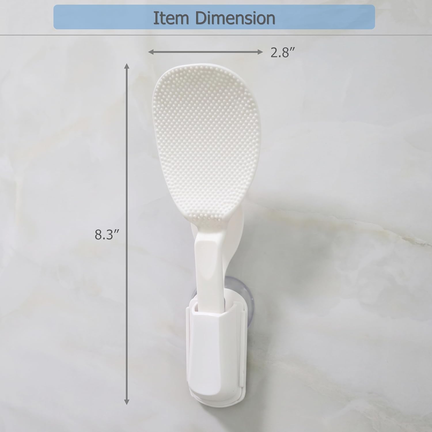 EIKS Plastic Rice Paddle Spatula with Suction Cup Holder