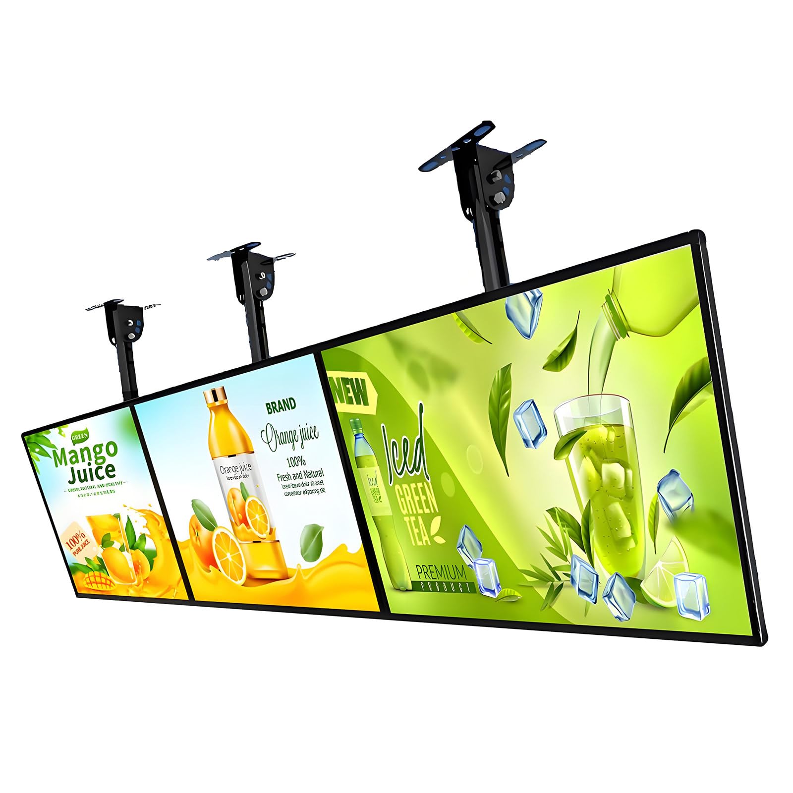 Pannello luminoso TV, pannello luminoso a LED sottile con cornice a scatto, espositore per poster illuminato, schermo per menu retroilluminato a LED,3pcs-50×80cm