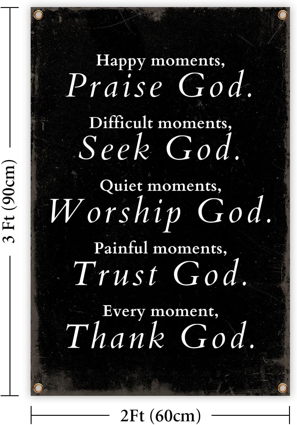 Thank God Christian Wall Art Sayings Posters Tapestry 2x3 Ft Aesthetic Poster for Teen Boys Girls Bedroom and College Dorm Wall Decor Gifts