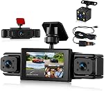 Dash Cam 1080P 3 Inch Dashboard Camera Car Recorder Large Angle Dashcam Drive Loop Enregistrement G-Sensor, Compensation d'exposition, Détection de mouvements, Vision nocturne, Aide inverse, 360 Degré de protection