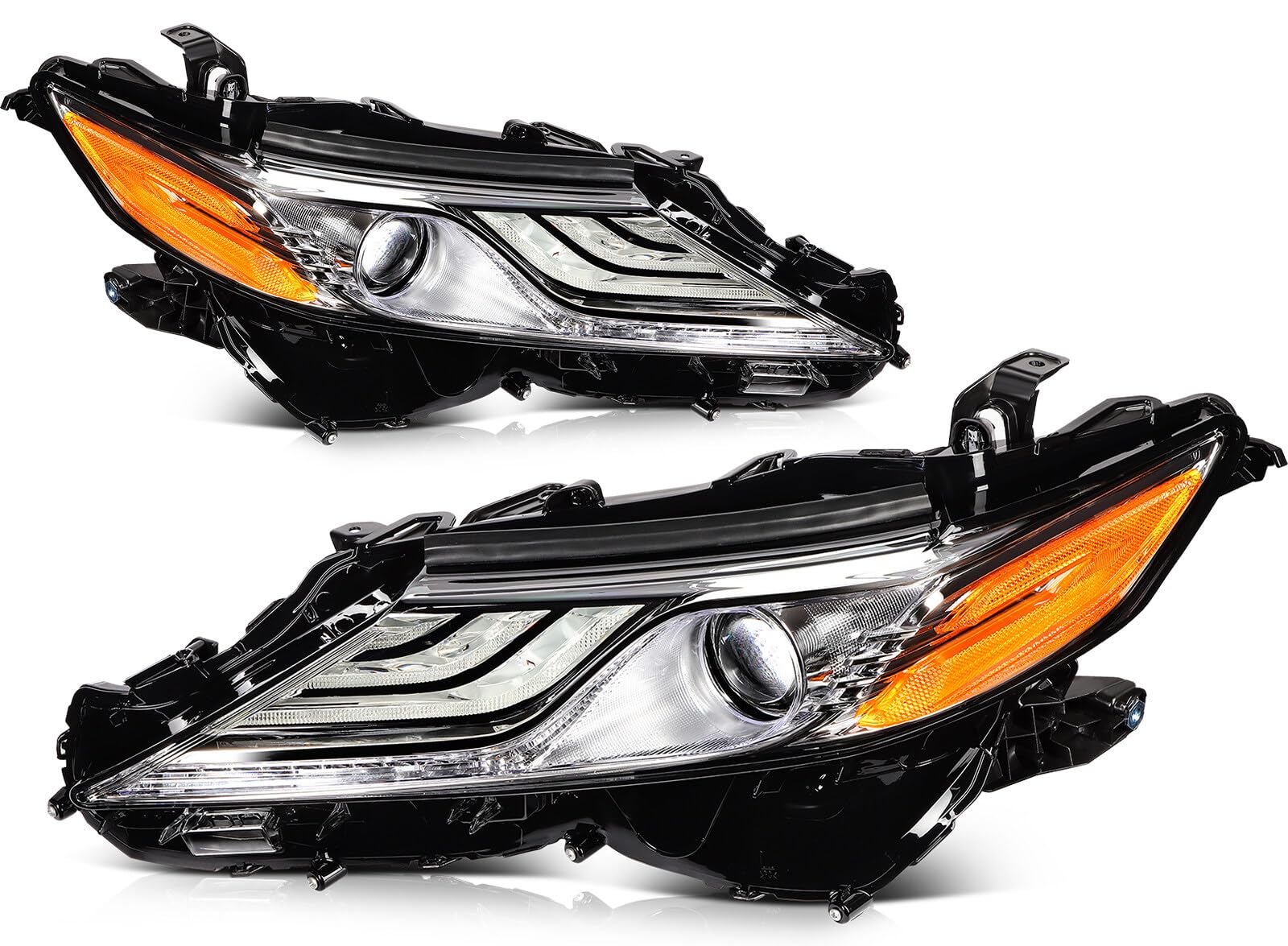 Headlight Assembly Fit with 2018-2020 for Toyota Camry XSE Black
