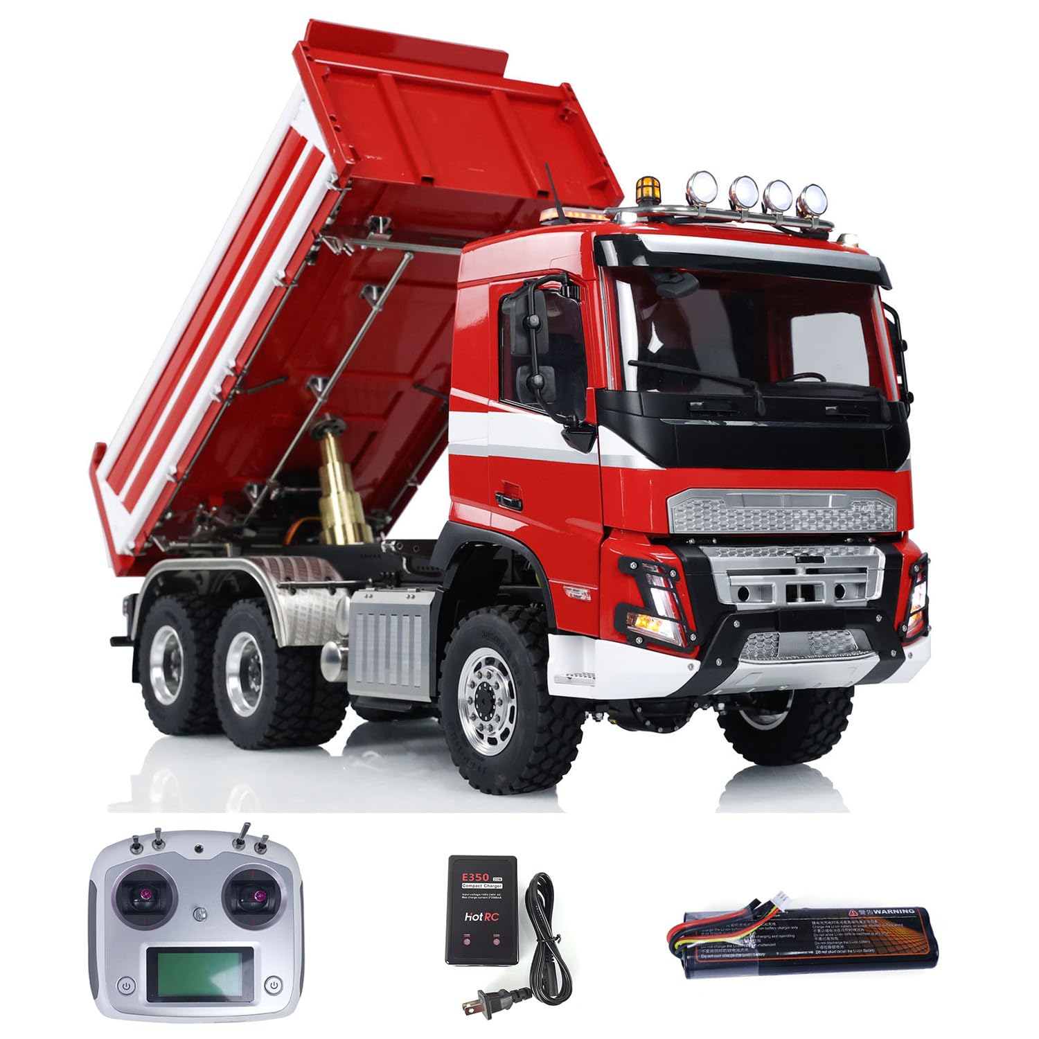 TOUCAN RC HOBBY 1 14 3-Way RC Hydraulic Dumper Car LESU Metal 6x6 Remote Control Dump Truck