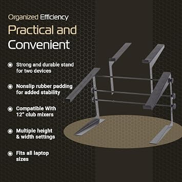 Headliner Covina DJ Controller Stand (HL20003), Rubber