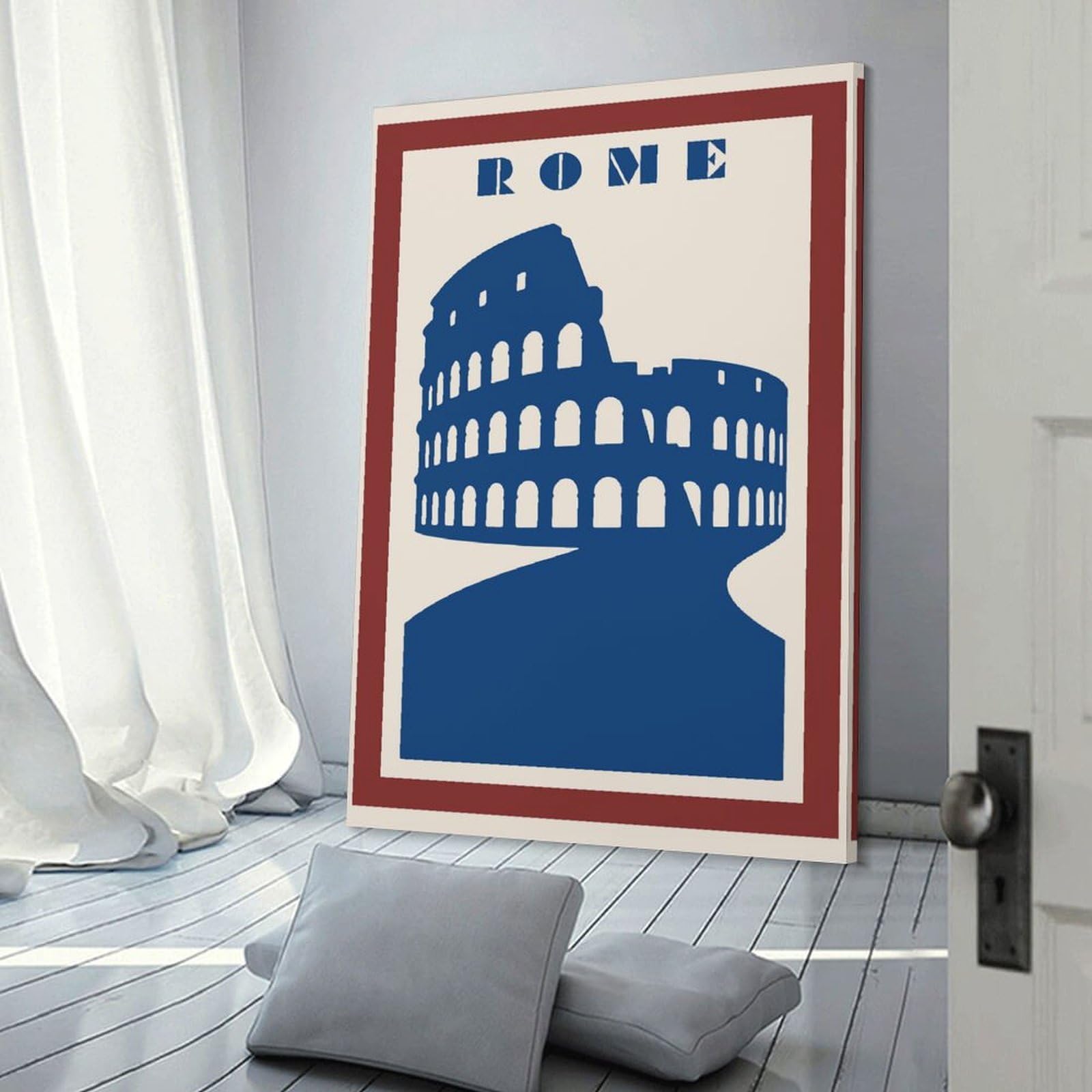 Junmoney Wall Picture Print Rome Colosseum Vintage, 20x30inch(50x75cm), for Living Room, Lounge Or Sitting Room, Modern Wall Decor for Cosy Interiors