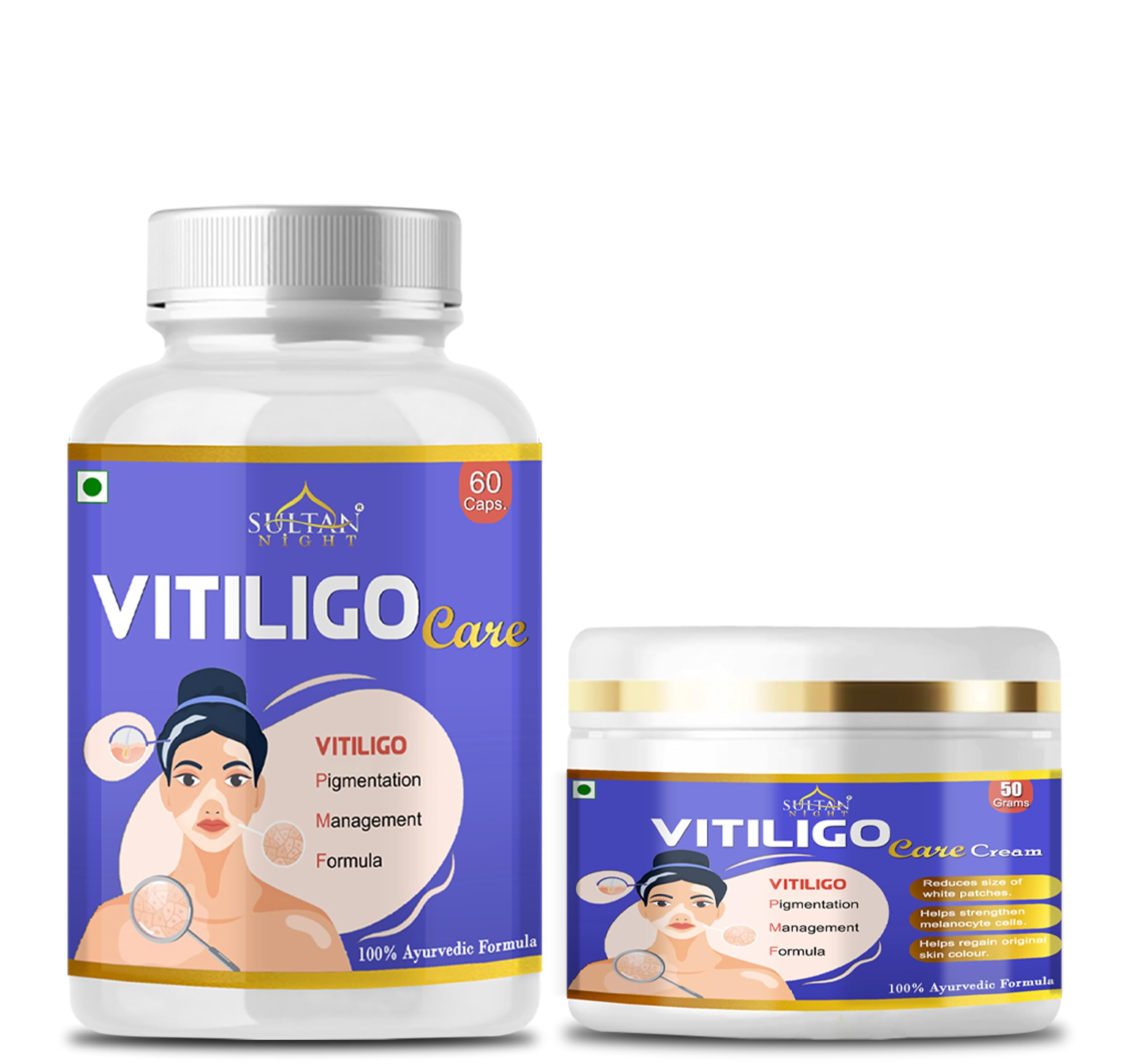 Sultan Night Vitiligo Care Kit | Super Effective on Vitiligo | White Patches | Pigmentation | Vitiligo Kit-image-10