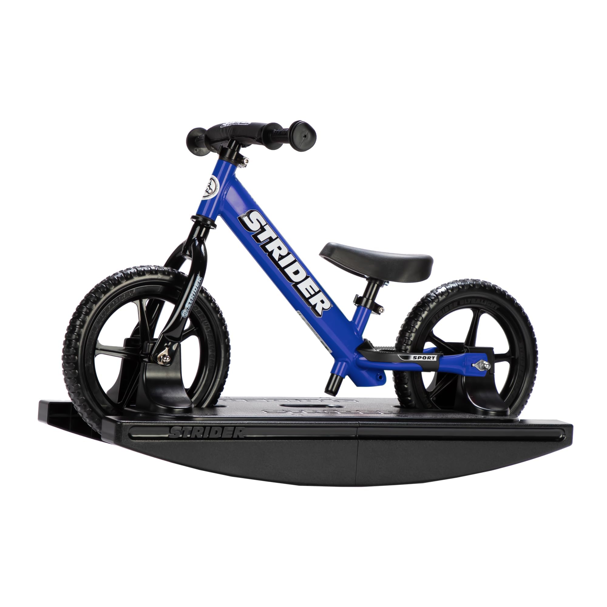 Strider 12 Sport Bike + Rocking Base - Balance Bicycle for Kids - 6 Months to 4 Years