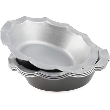 Mini Pie Pans Set of 4 Small Pie Tins Nonstick Round Pie Plate for Baking