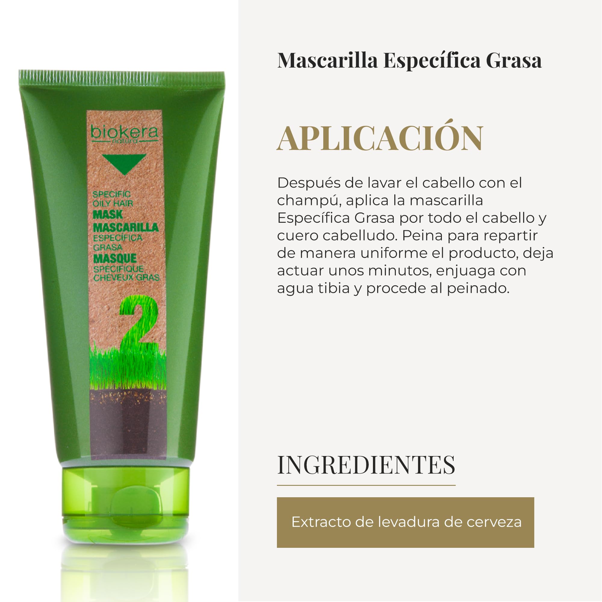 Salerm Biokera Natura Specific Oily Hair Mask Masque - 6.9 oz by Salerm - Image 4
