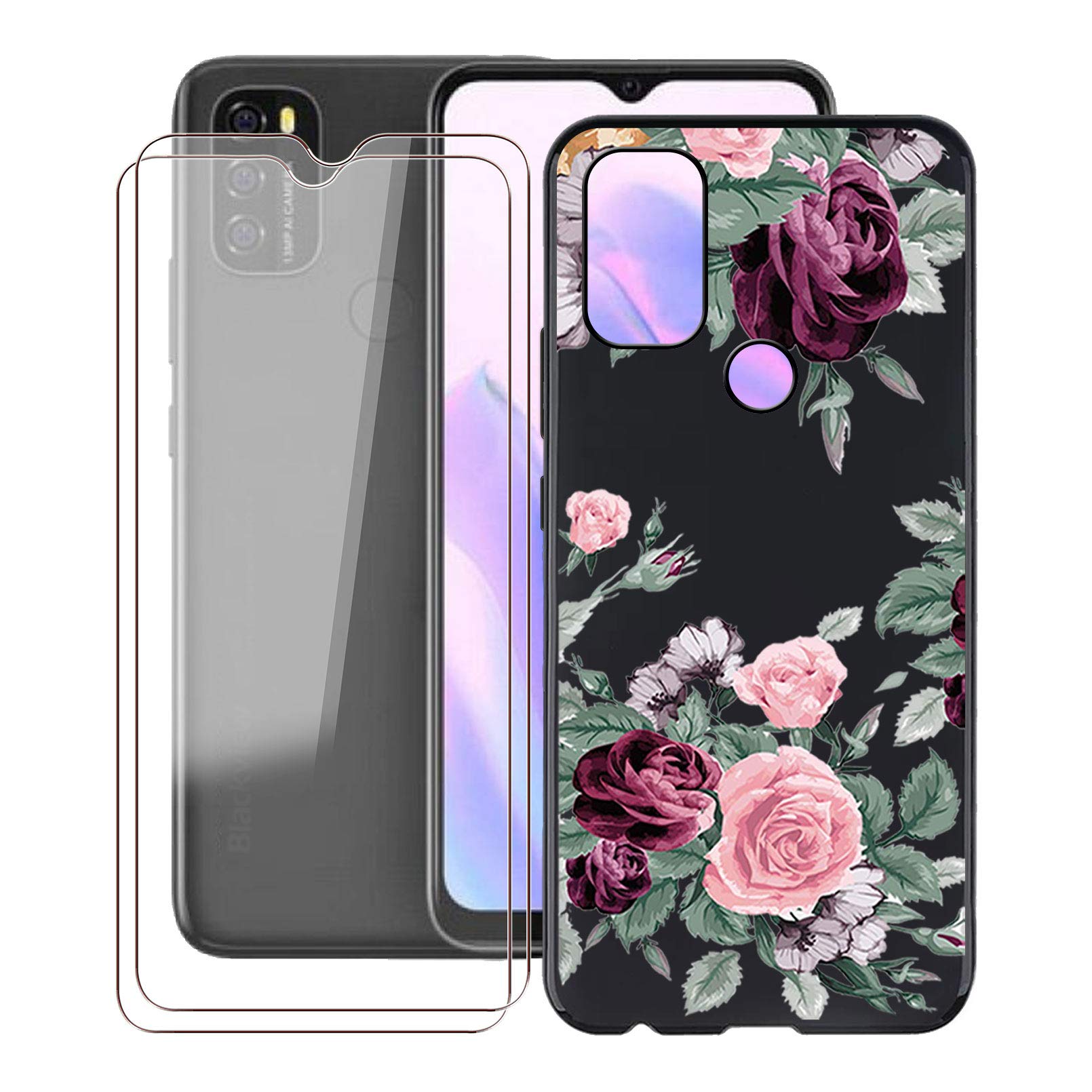 WXPPJ Coque Pour Blackview A70 Pro (6.52"), Transparent Etui Shock