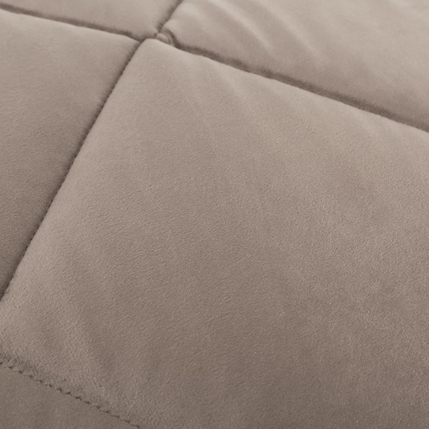 QUILT VELVET DOPPIO QUADRO TU TAUPE