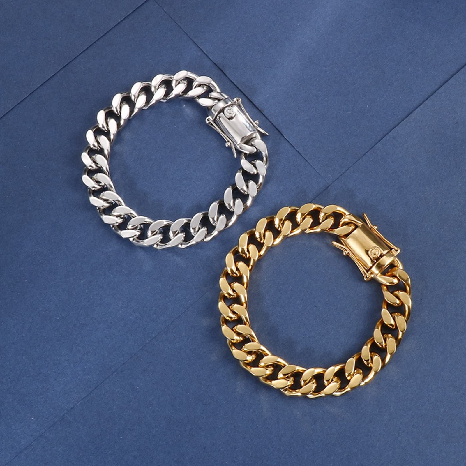 ZH1YFD Herrenarmband aus Edelstahl, Gliederarmband mit Panzerkette, Geschenkidee für Männer, 71 cm, Edelstahl, ohne Edelstein. Wasserhähne für den Haushalt