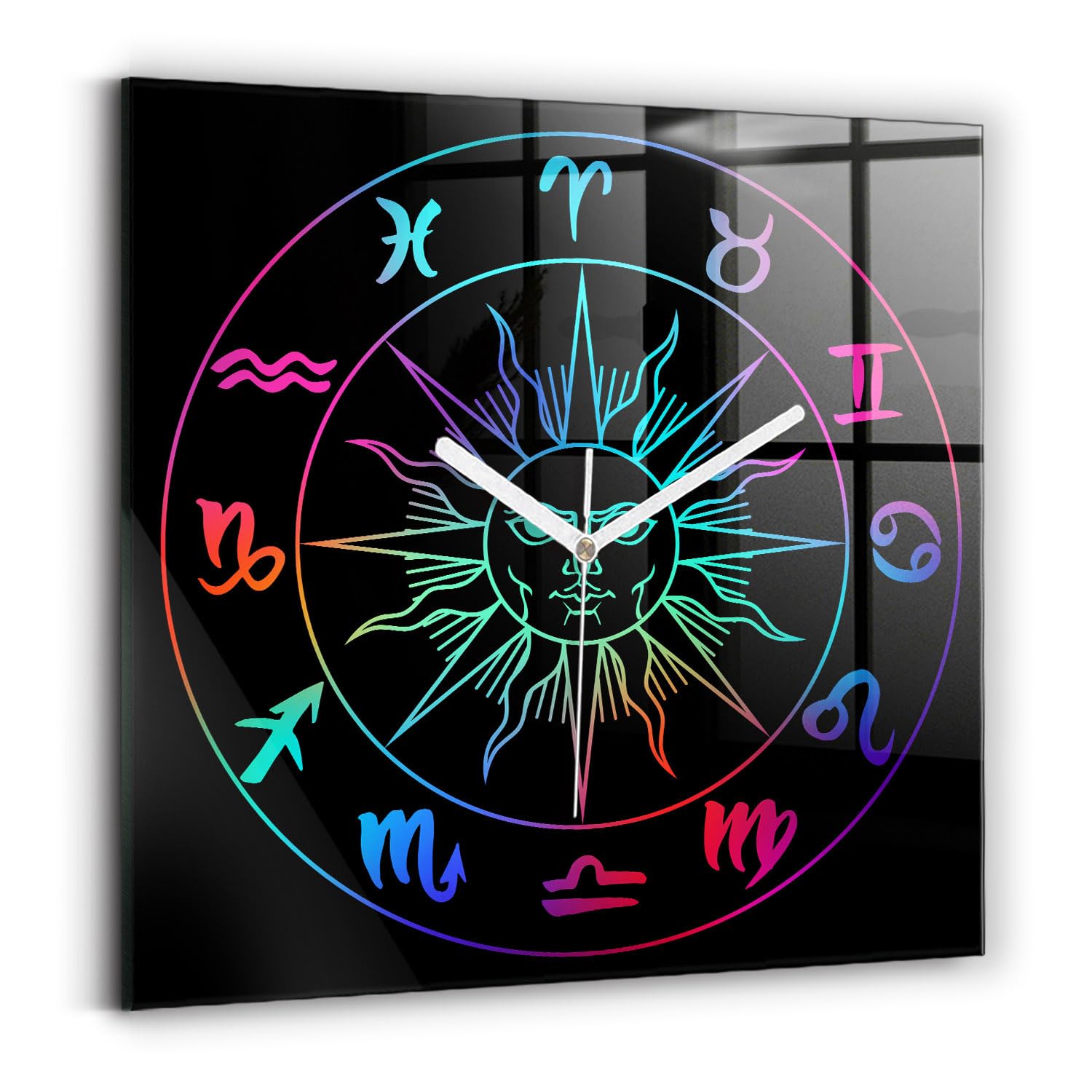 Horloge murale de qualité supérieure Wallfluent 30x30cm au design moderne et finition soignée