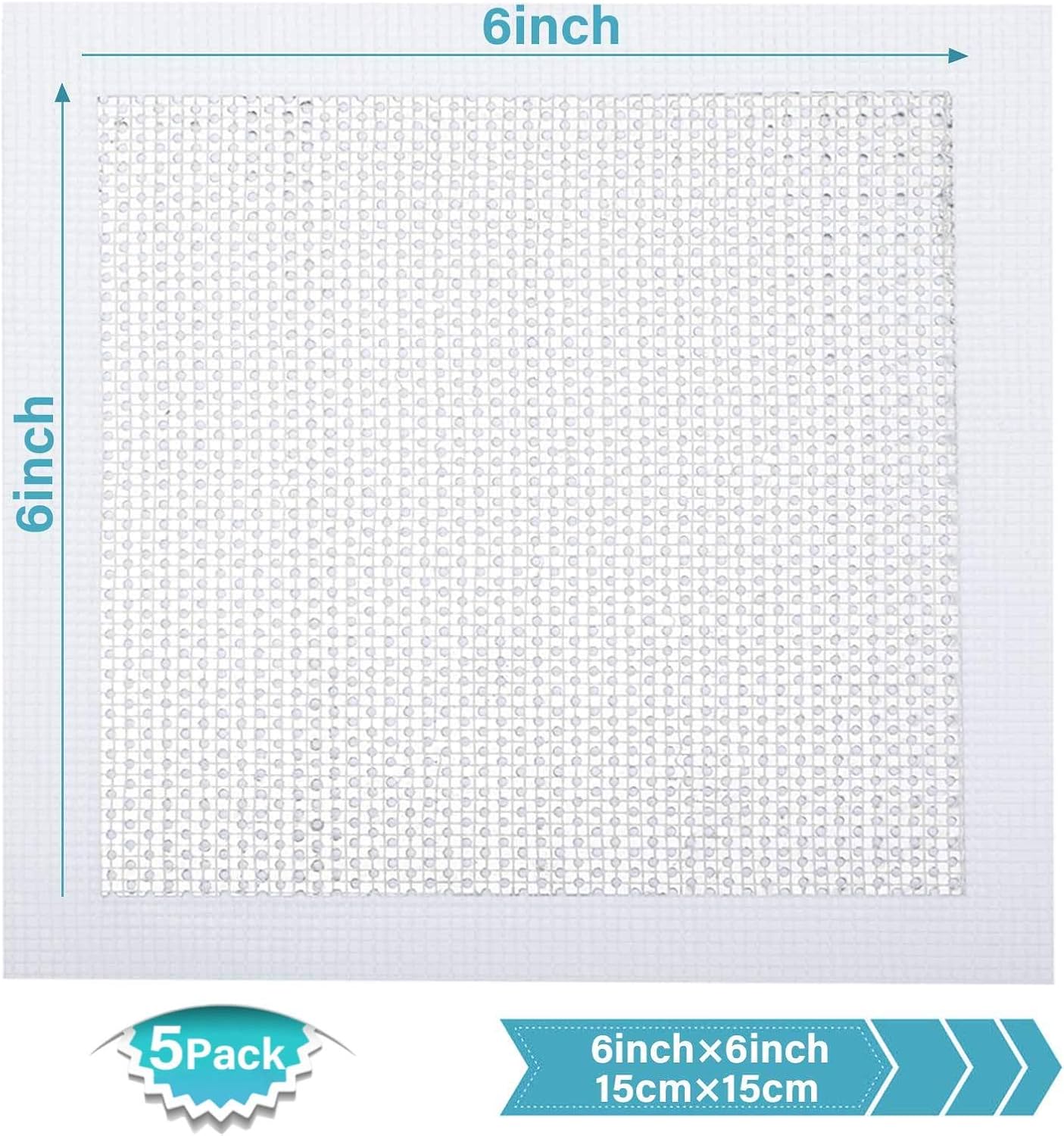 Drywall Repair Patch, 6 Inch 5 Pack Drywall Repair Kit Self Adhesive Fiberglass,Aluminum Wall Repair Patch Self Adhesive Screen Patch Repair for Drywall Plasterboard(4 Inch,5 pack) (6 inch)