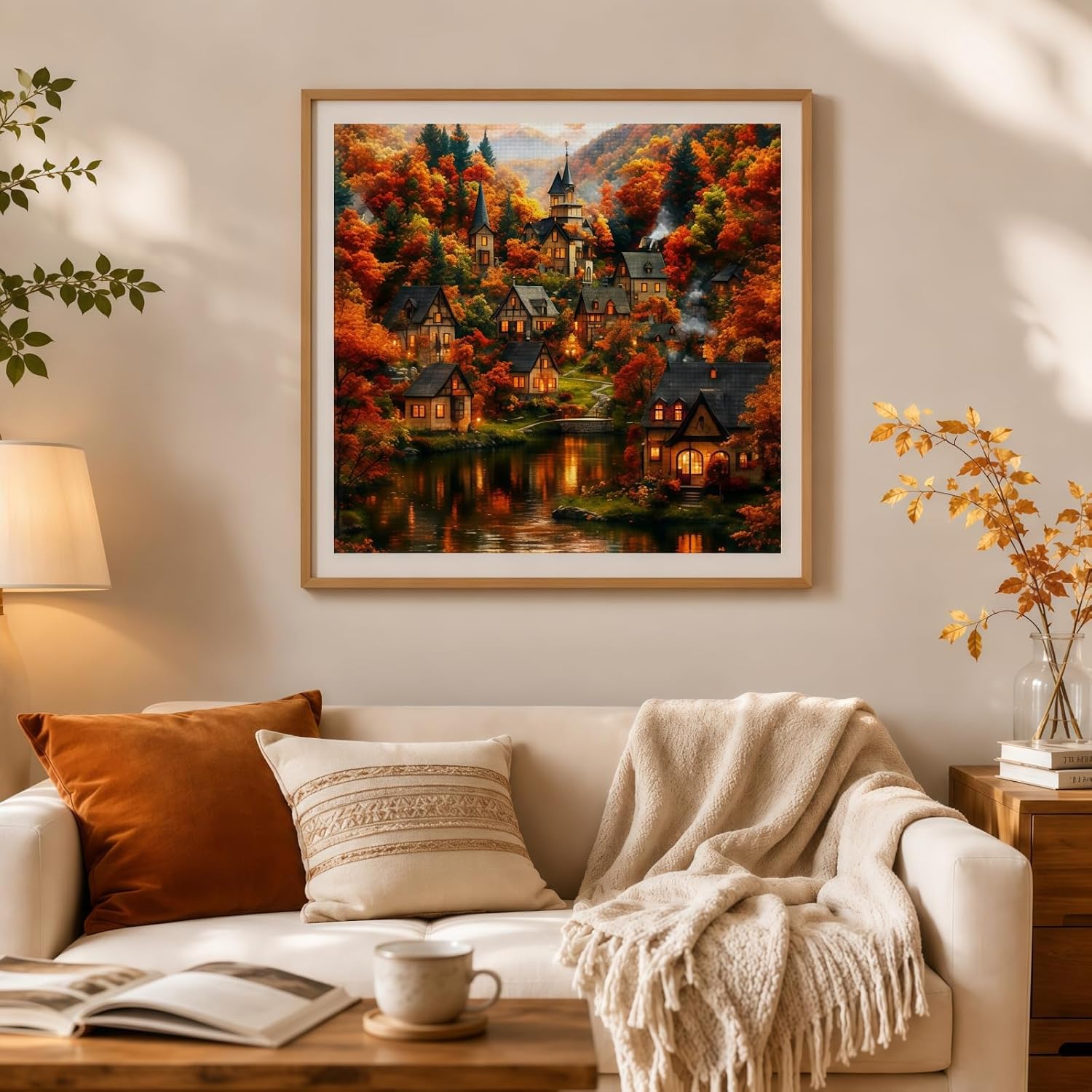 DOTSTART Diamond Painting Kits for Adults, Autumn House Diamond Art Kits image 4