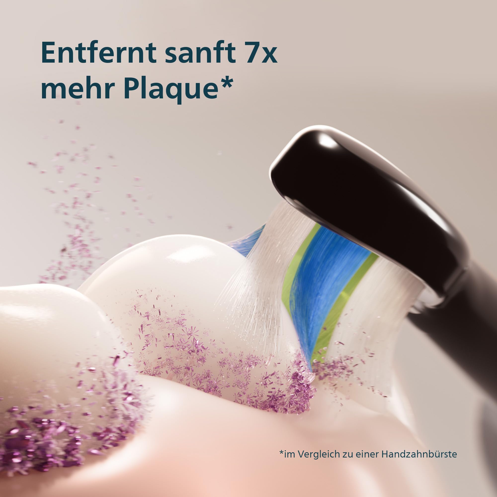Philips Sonicare 5500 elektrische Zahnbürste, Schallzahnbürste mit 2 Putzmodi, Andruckkontrolle, EasyStart, SmarTimer und BrushPacer, Navy, Modell HX7113/01 [Neue Technologie] - 5