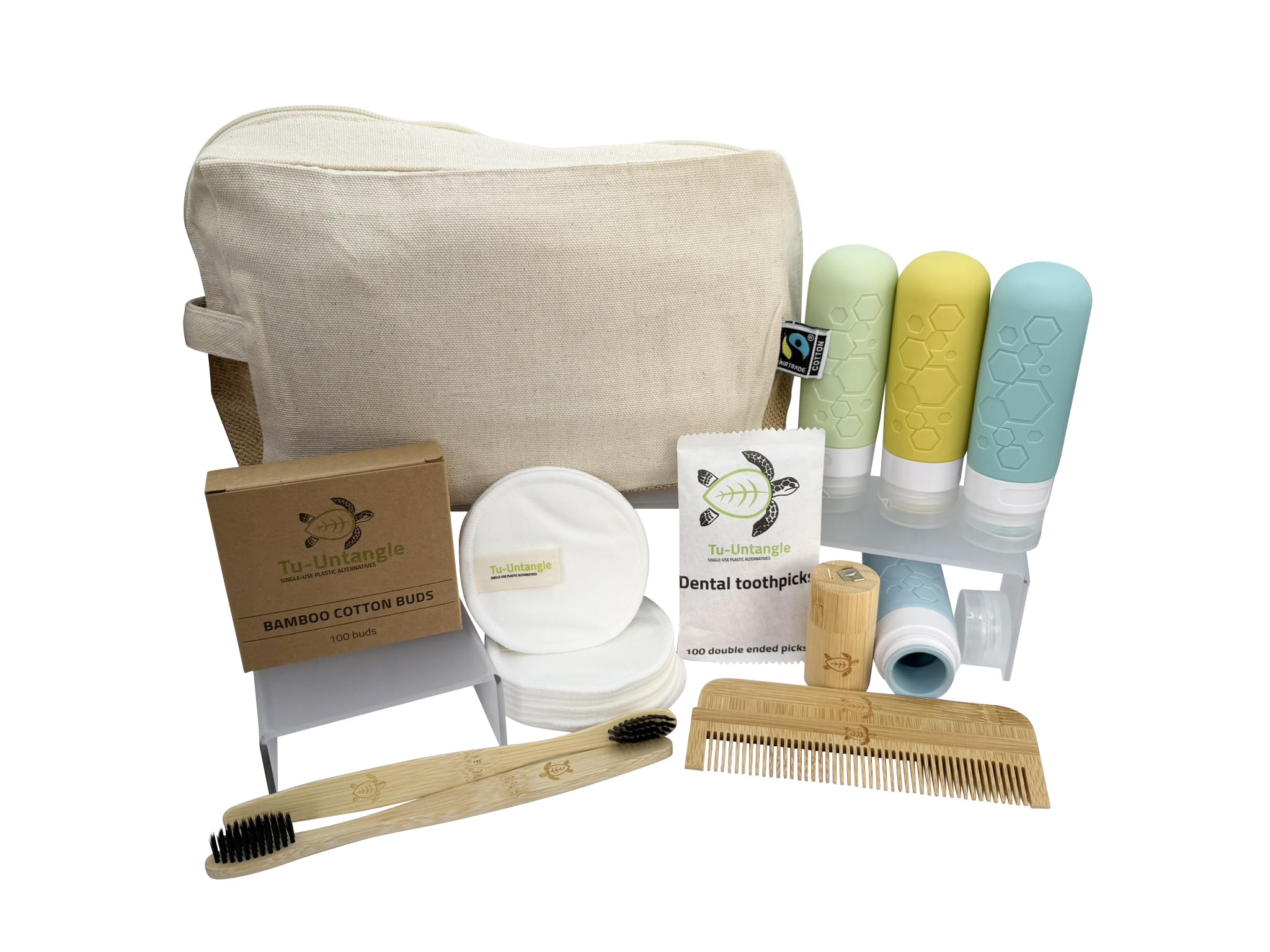 Zestaw Podróżny Zero Waste - Ekologiczny - Błękit Oceanu