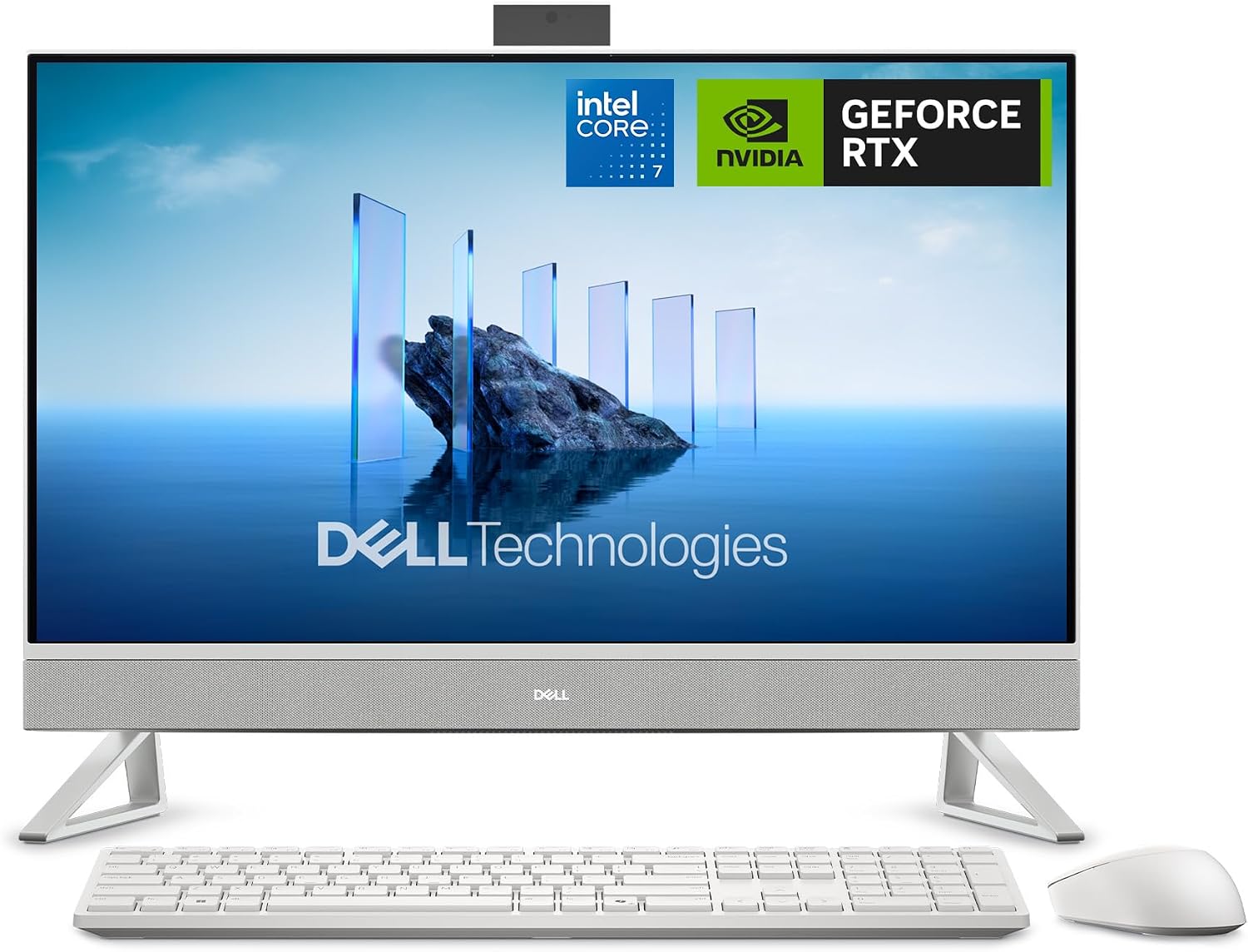 Dell 27 All-in-One Desktop ec27250-27-inch FHD Touch Display, Intel Core 7 Processor 150U, NVIDIA GeForce MX570A 2GB GDDR6 Graphics, 32GB DDR5 RAM, 1TB SSD, Windows 11 Professional, Onsite Service
