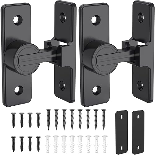 Miniatura 11 de Herrajes para cerradura de puerta de granero, pestillos de compuerta de seguridad resistente de 90 grados, cerradura de pestillo de perno abatible