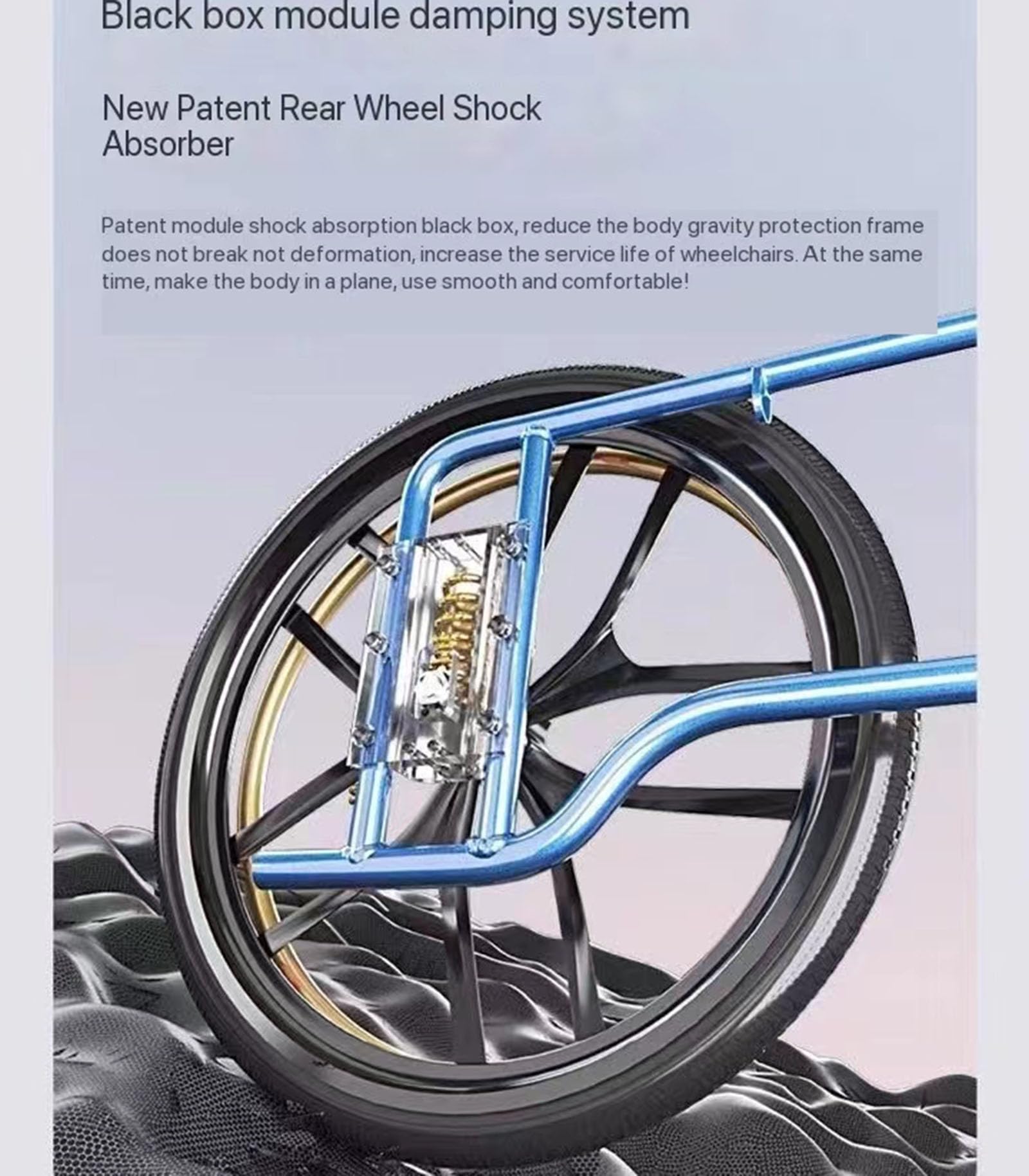 Lekki Wózek Inwalidzki Dla Seniorów Aluminiowy Wózek Inwalidzki Odchylany Hydrauliczny Ręczny, Podnoszony I Odchylany Zagłówek/20 Inch Wheel