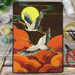 Cloisonne Filigree Enamel Paint by Numbers Kit, All in One with Tools, DIY Craft, Starter Set for Adults and Beginners, Easy Instructions, Hobby for Adults Teens Elderly Handmade Home Decor Gifts