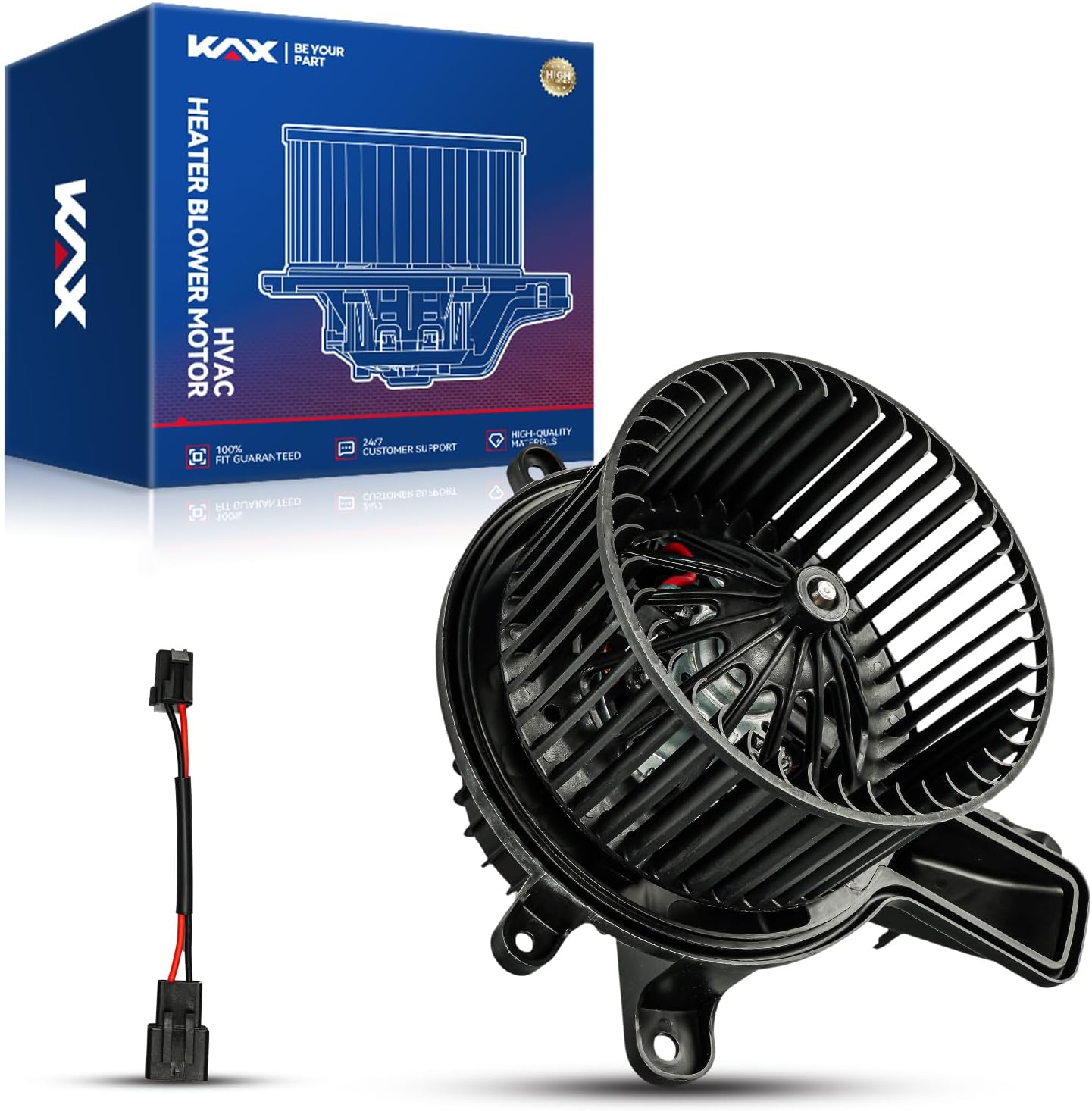 KAX Rear AC Blower Motor Fit for Chevrolet Traverse 2013-2023,Acadia 2012-2023,Tahoe Yukon Escalade 2013-2020,XT6 2020-2024,CT6 2016-2020,Enclave 2013-2024 - HVAC Blower Motor Replaces# 76977