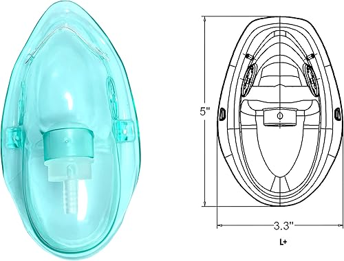 Miniatura 2 de Paquete de 4 máscaras de oxígeno estándar de Europa para adultos con tubo de 6.6 pies y correa elástica ajustable, talla L
