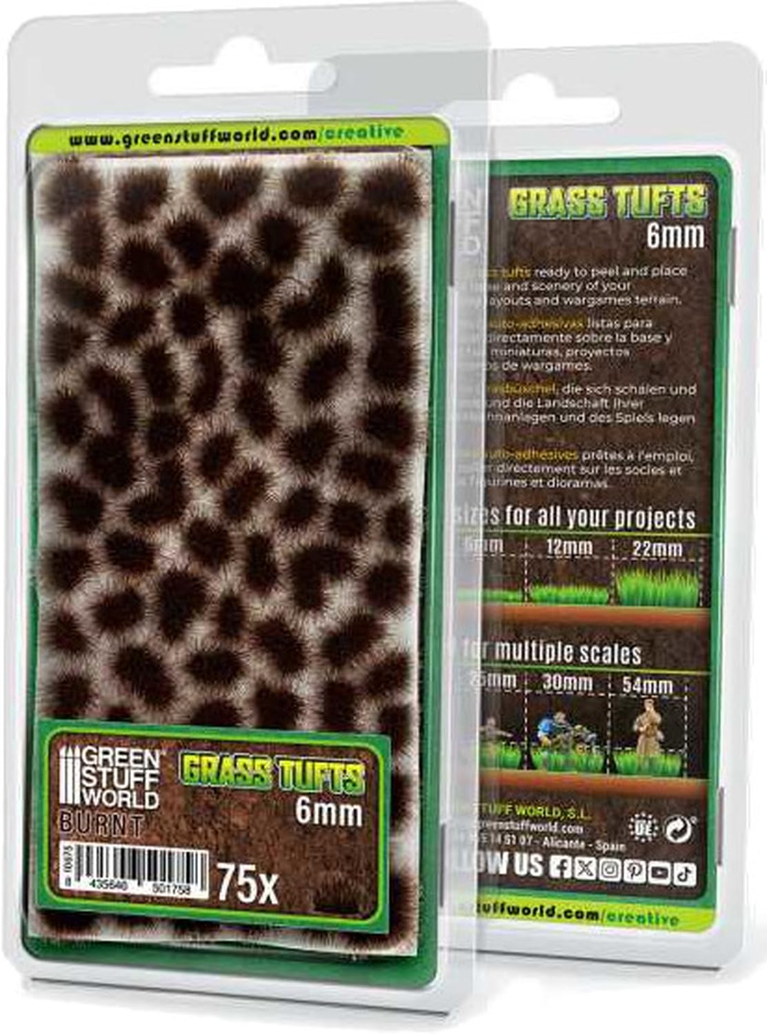 Green Stuff World Burnt Brown 6Mm Grass Tufts 75Pcs