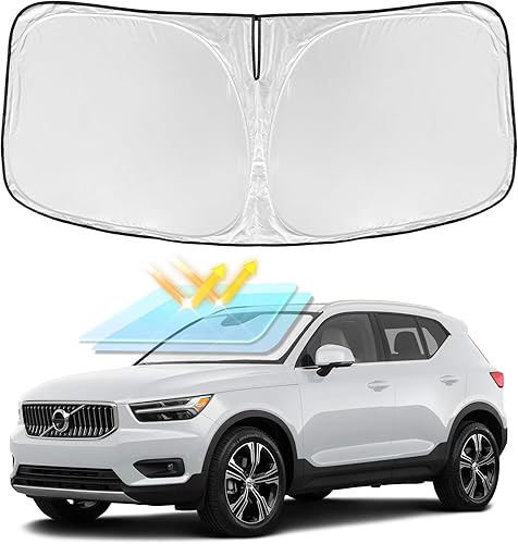 Miniatura 171 de Parasol de 4 capas para parabrisas, ajuste personalizado, tela 240T, parasol retráctil que bloquea los rayos ultravioletas, accesorios para automóvil