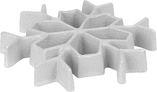 Miniatura 8 de O'Creme Campana abierta de hierro con roseta navideña