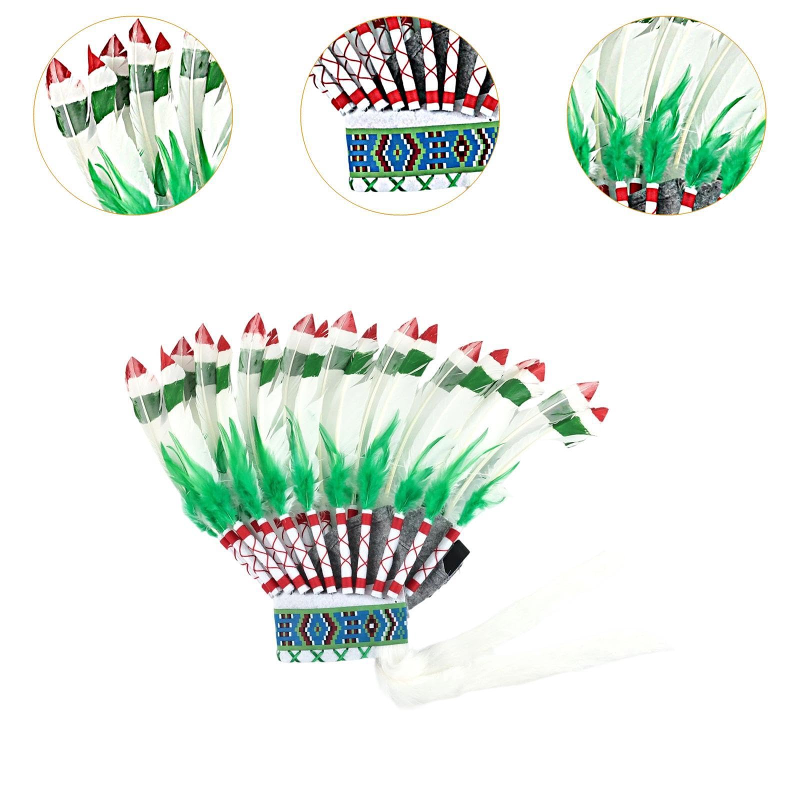Piume Artificiali, Costumi per Rappresentazioni Teatrali, Verde Bianco
