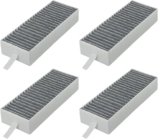 Paquete de 4 filtros de repuesto para campana extractora compatibles con Siemens HZ9VRCR0 Bosch HEZ9VRUD0 17004796 17004806 carbón activado