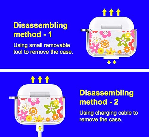 Miniatura 6 de MOSNOVO Funda para Airpods 3, funda para Airpods 3, funda protectora transparente con estampado de tierra de dinosaurio con anillo de metal duro de